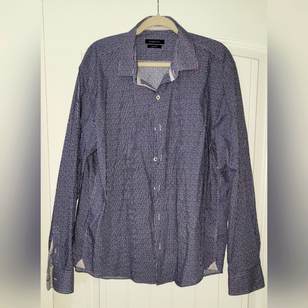 Men's Blue Multicolor Striped Shirt